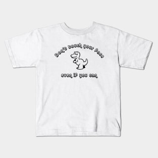 Don't Touch Your Face If You Can Dinosaur T-Rex Vintag Retro T-Shirt,  Funny Social Distance T-rex Best seller Kids T-Shirt